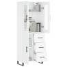 High Gloss White Highboard - Stylish Storage Solution | Hipomarket