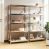 5-Layer Shelves 2 pcs Silver Steel&Engineered Wood Colour silver Size 100 x 50 x 200 cm Quantity in Package 2 Amount 