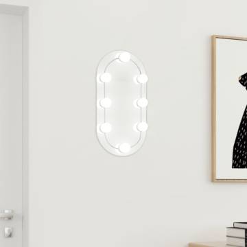 LED Illuminated Oval Mirror 40x20 cm - Stylish & Functional