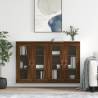 Wall Mounted Cabinets 2 pcs Brown Oak Engineered Wood Colour brown oak Quantity in Package 2 Model leather 