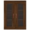 Elegant Wall Mounted Cabinets - 2 pcs Brown Oak Engineered Wood