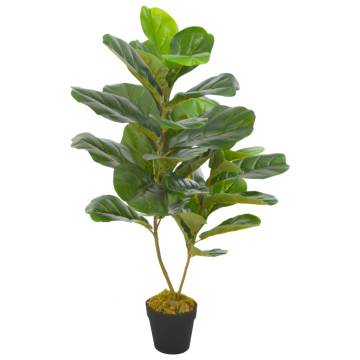 Artificial Fiddle Leaves Plant with Pot - 90 cm Green