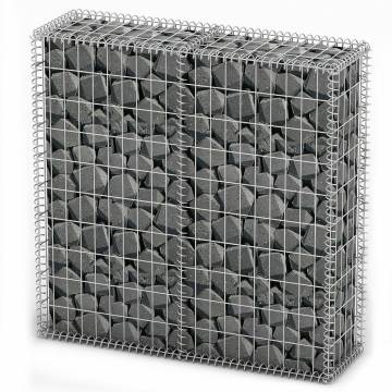 Gabion Basket with Lids - Galvanised Wire 100x100x30 cm