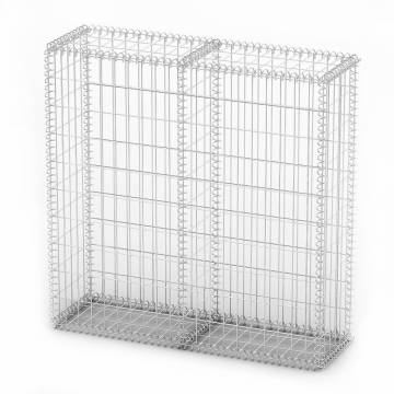 Gabion Basket with Lids - Galvanised Wire 100x100x30 cm