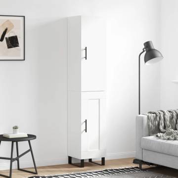 Stylish Highboard White 34.5x34x180 cm - HipoMarket