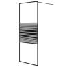 Walk-in Shower Wall Black 80x195 cm | Modern ESG Glass