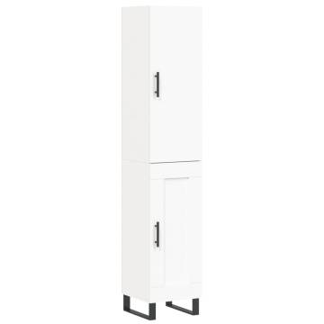 Stylish Highboard White 34.5x34x180 cm - HipoMarket