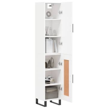 Stylish Highboard White 34.5x34x180 cm - HipoMarket