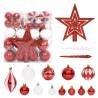 64 Piece Christmas Bauble Set Red and White Colour red Quantity in Package 1 