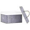 Bamboo Storage Boxes - 4 pcs Grey | Hipomarket