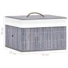 Bamboo Storage Boxes - 4 pcs Grey | Hipomarket