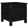 Garden Planter Black 40x40cm - Solid Pine Wood | HipoMarket