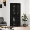 Stylish Highboard Black 69.5x34x180 cm - Engineered Wood