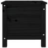 Garden Planter Black 40x40cm - Solid Pine Wood | HipoMarket