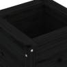 Garden Planter Black 40x40cm - Solid Pine Wood | HipoMarket