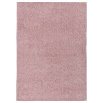 Elegant Pink Short Pile Rug 240x340 cm - Hipomarket