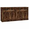 Buy 2 pcs Smoked Oak Engineered Wood Sideboards - HipoMarket