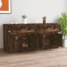 Buy 2 pcs Smoked Oak Engineered Wood Sideboards - HipoMarket