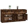 Buy 2 pcs Smoked Oak Engineered Wood Sideboards - HipoMarket