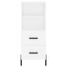 Stylish Highboard White 34.5x34x180 cm - Elegant Storage Solution