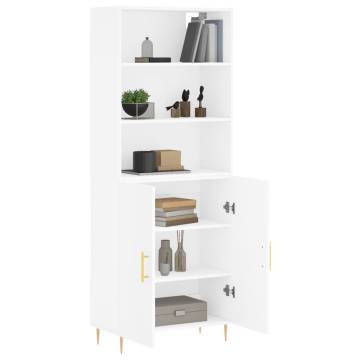 Stylish Highboard White 69.5x34x180 cm | Hipomarket