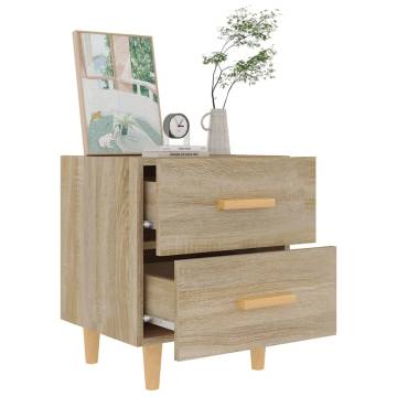 Sonoma Oak Bed Cabinet - Scandinavian Charm 40x35x47.5 cm