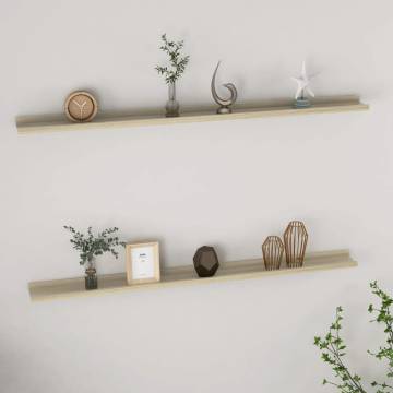 Wall Shelves 2 pcs Sonoma Oak - Stylish Storage Solution