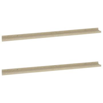 Wall Shelves 2 pcs Sonoma Oak - Stylish Storage Solution