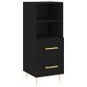 Stylish Highboard Black 34.5x34x180 cm | Hipomarket UK