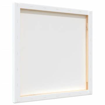 Stretched Canvases 12 pcs - White Fabric & Pine Wood Frame