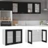 Hanging Glass Cabinet Black 80x31x60 cm Engineered Wood Colour black Quantity in Package 1 Model hanging glass cabinet 80 cm Number of 