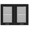 Hanging Glass Cabinet Black 80x31x60 cm - Stylish Storage