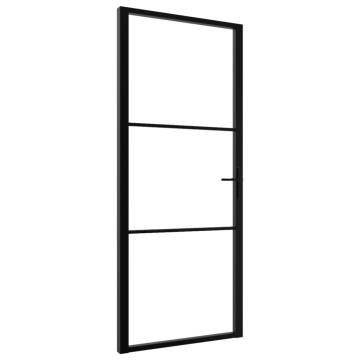 Interior Door ESG Glass & Aluminium 93x201.5 cm Black