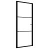 Interior Door ESG Glass & Aluminium 93x201.5 cm Black