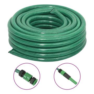 Garden Hose with Fitting Set - 10m PVC Green | HipoMarket