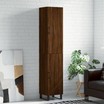 Elegant Highboard Brown Oak - Stylish Storage Solution