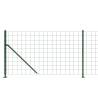 Wire Mesh Fence with Flange Green 1x25 m - Durable & Secure