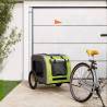 Pet Bike Trailer Green and Grey Oxford Fabric&Iron Colour green Size 69 x 133.5 x 73.5 cm 