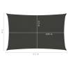 Sunshade Sail 3x4.5m Anthracite HDPE - UV & Mould Resistant