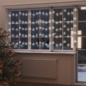 LED Star Curtain Fairy Lights - 500 Cold White LEDs & 8 Modes