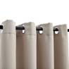 Beige Blackout Curtains with Metal Rings - 140x175 cm (2 pcs)