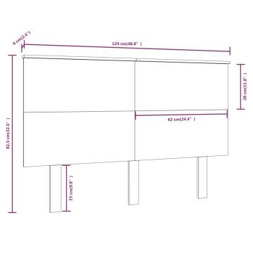 Stylish Solid Wood Pine Bed Headboard - 124x6x82.5 cm