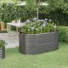 Garden Raised Bed Powder-coated Steel 152x80x68 cm Grey Colour grey Size 152 x 80 x 68 cm Quantity in Package 1 