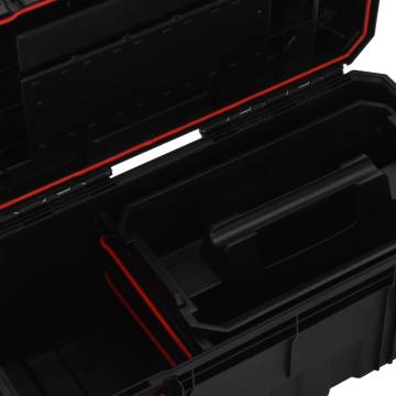 Tool Box Black and Red - 55x28x26.5 cm | Hipomarket