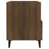 Elegant Brown Oak Bedside Cabinet - Quality Engineered Wood