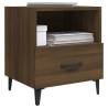 Elegant Brown Oak Bedside Cabinet - Quality Engineered Wood