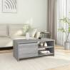 Coffee Table Grey Sonoma 102x50x45 cm Engineered Wood Colour grey sonoma Quantity in Package 1 