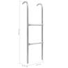 2-Step Trampoline Ladder - Heavy Duty Steel 102.6 cm | HipoMarket