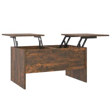 Stylish Smoked Oak Coffee Table - 80x50 cm | Hipomarket