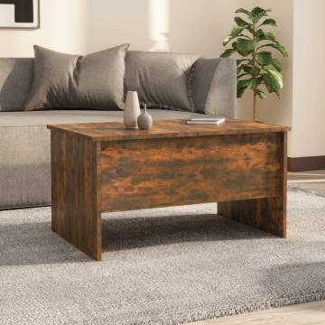 Stylish Smoked Oak Coffee Table - 80x50 cm | Hipomarket